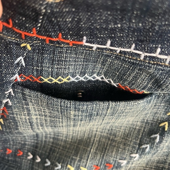 Akdmks Denim Mini Skirt with Colorful Stitching - Picture 10 of 13